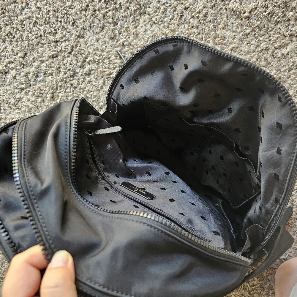 Kate Spade Karissa Black Multi Pocket Big‎ Zip Backpack